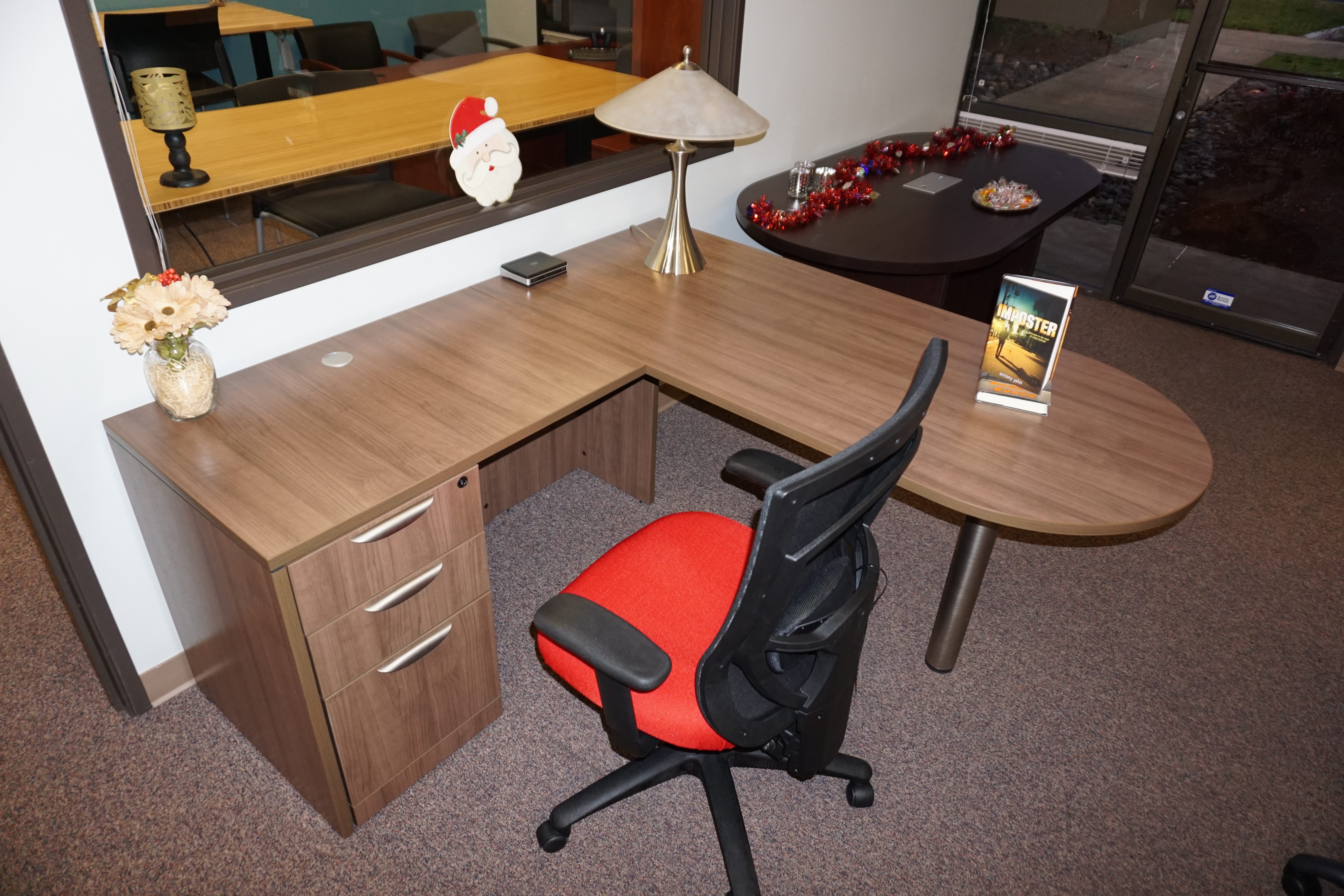 L-Shaped Desk In Living Room