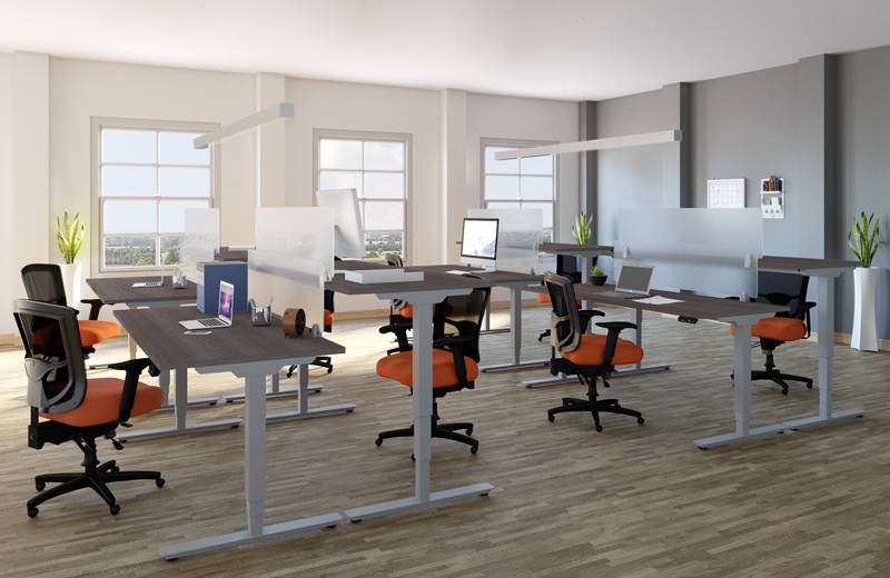 Adjustable-Height Tables For Sitting Or Standing Work